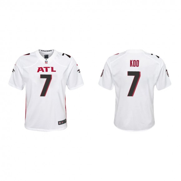 Youth Atlanta Falcons Younghoe Koo #7 White Game Jersey