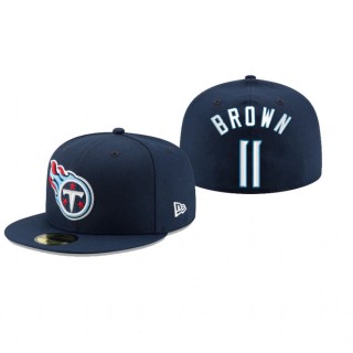 Tennessee Titans A.J. Brown Navy Omaha 59FIFTY Fitted Hat