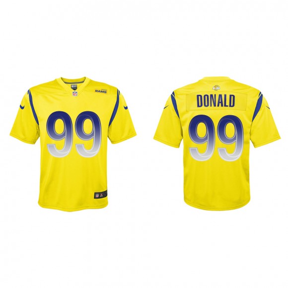 Aaron Donald Youth Los Angeles Rams Gold Inverted Game Jersey