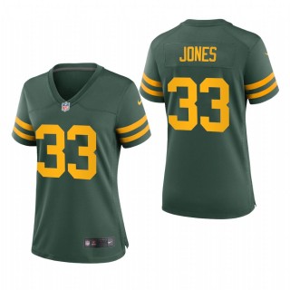 Women Packers Aaron Jones Throwback Jersey Green Alternate Game