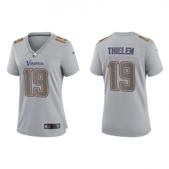 Adam Thielen Women's Minnesota Vikings Gray Atmosphere Fashion Game Jersey