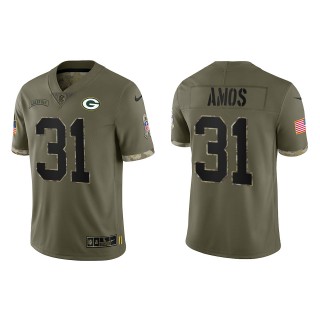 Adrian Amos Green Bay Packers Olive 2022 Salute To Service Limited Jersey