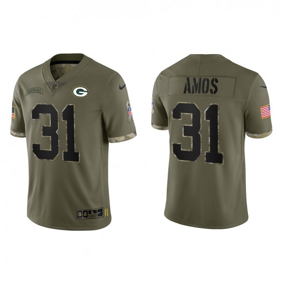 Adrian Amos Green Bay Packers Olive 2022 Salute To Service Limited Jersey