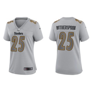 Ahkello Witherspoon Women's Pittsburgh Steelers Gray Atmosphere Fashion Game Jersey