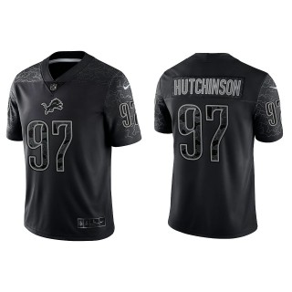 Aidan Hutchinson Detroit Lions Black Reflective Limited Jersey