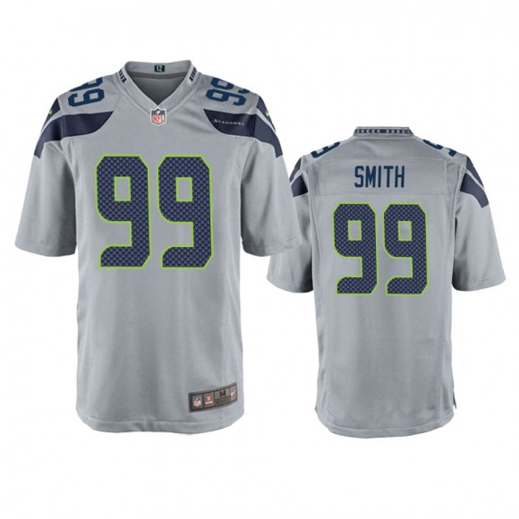 Seattle Seahawks Aldon Smith Gray Game Jersey