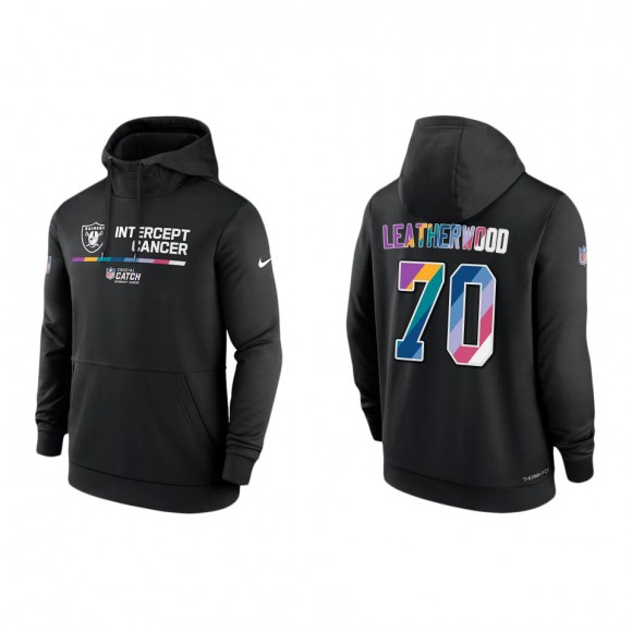 Alex Leatherwood Las Vegas Raiders Black 2022 NFL Crucial Catch Therma Performance Pullover Hoodie