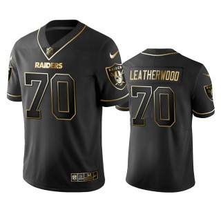 Alex Leatherwood Raiders Black Golden Edition Vapor Limited Jersey