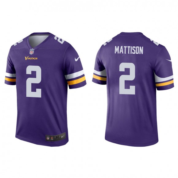 Men's Minnesota Vikings Alexander Mattison Purple Legend Jersey