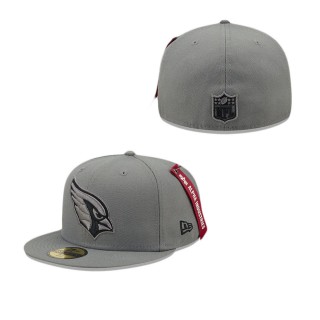 Alpha Industries X Arizona Cardinals Gray 59FIFTY Fitted Hat