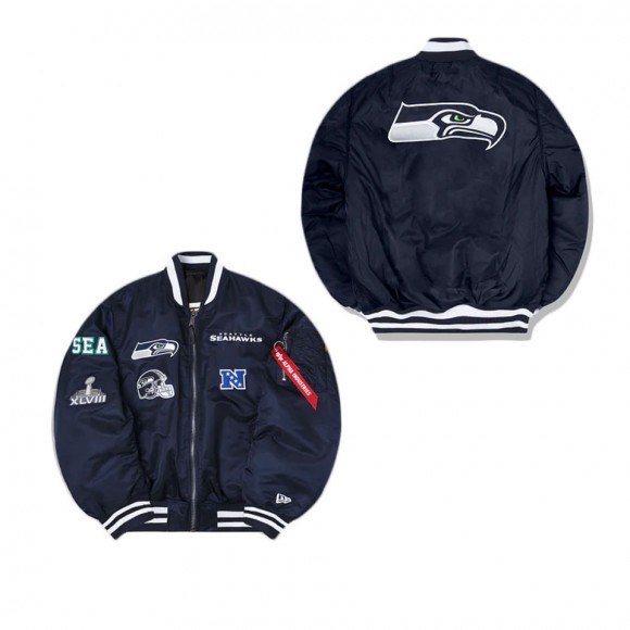 Alpha Industries X Seattle Seahawks MA-1 Bomber Jacket