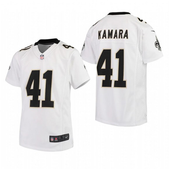 Youth New Orleans Saints Alvin Kamara Game Jersey - White