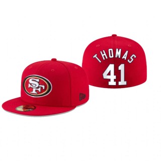San Francisco 49ers Ambry Thomas Scarlet Omaha 59FIFTY Fitted Hat
