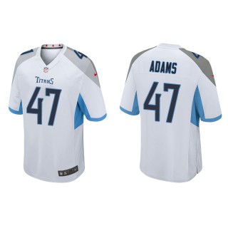 Men's Tennessee Titans Andrew Adams White Game Jersey