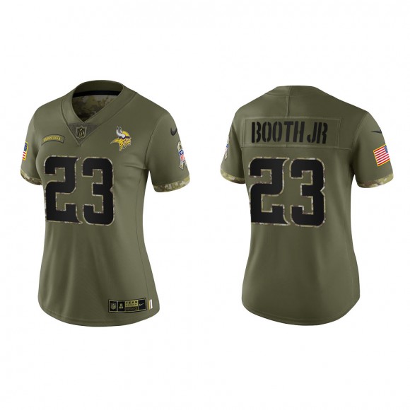 Andrew Booth Jr. Women's Minnesota Vikings Olive 2022 Salute To Service Limited Jersey