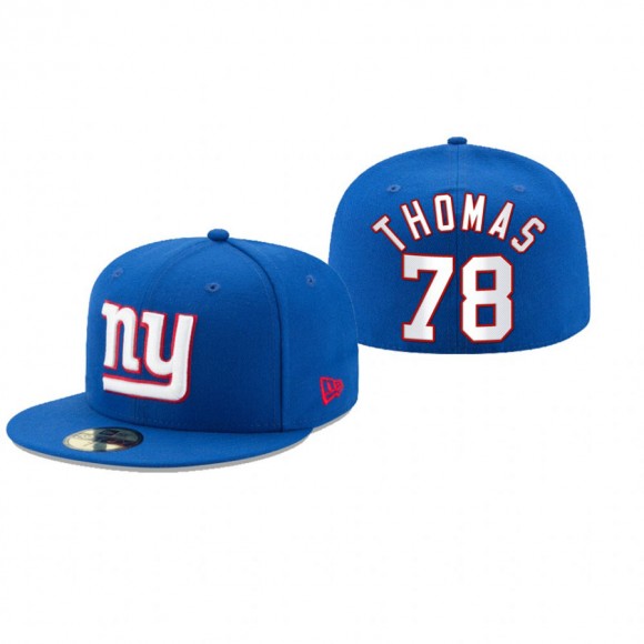 New York Giants Andrew Thomas Royal Omaha 59FIFTY Fitted Hat