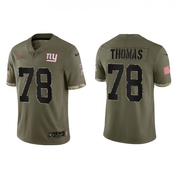 Andrew Thomas New York Giants Olive 2022 Salute To Service Limited Jersey