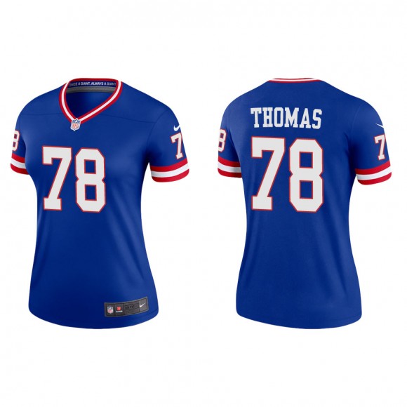 Andrew Thomas Women's New York Giants Royal Classic Legend Jersey