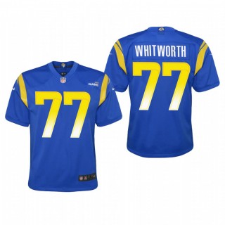 Youth Los Angeles Rams Andrew Whitworth Game Jersey - Royal
