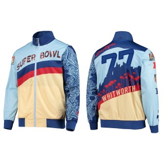 Andrew Whitworth Rams Blue Cream Super Bowl LVI Jacket