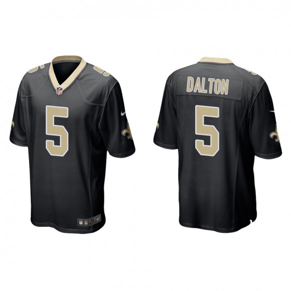 Men's New Orleans Saints Andy Dalton Black Game Jersey