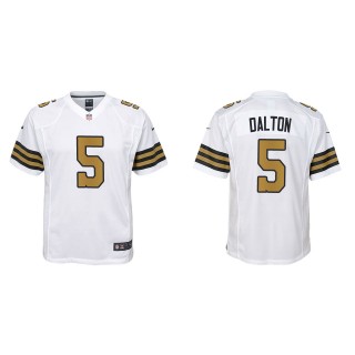 Andy Dalton youth New Orleans Saints White Alternate Game Jersey