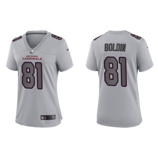 Anquan Boldin Women's Arizona Cardinals Gray Atmosphere Fashion Game Jersey