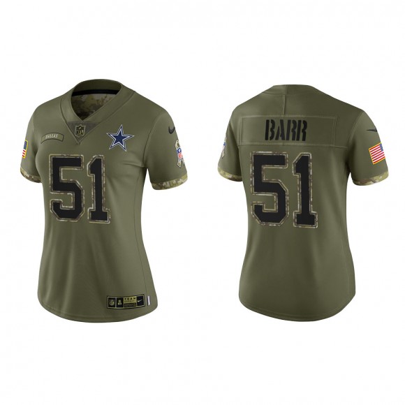 Anthony Barr Women's Dallas Cowboys Olive 2022 Salute To Service Limited Jersey