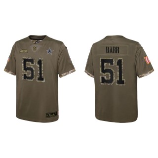Anthony Barr Youth Dallas Cowboys Olive 2022 Salute To Service Limited Jersey