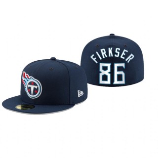 Tennessee Titans Anthony Firkser Navy Omaha 59FIFTY Fitted Hat