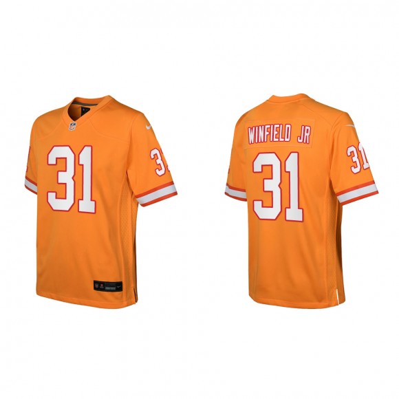 Antoine Winfield Jr. Youth Tampa Bay Buccaneers Orange Throwback Game Jersey