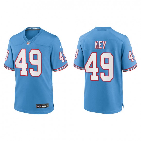 Arden Key Tennessee Titans Light Blue Oilers Throwback Alternate Game Jersey