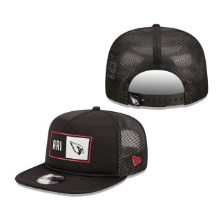 Men's Arizona Cardinals New Era Black Balanced Trucker 9FIFTY Snapback Hat