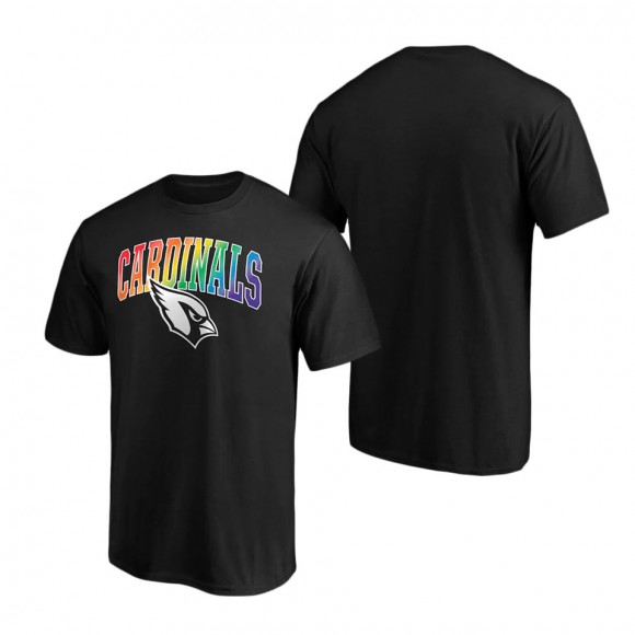 Men's Arizona Cardinals NFL Pro Line by Fanatics Branded Black Pride Logo T-Shirt