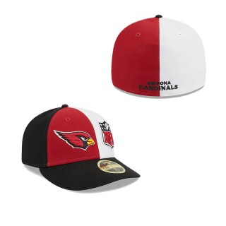 Arizona Cardinals Cardinal Black 2023 Sideline Low Profile 59FIFTY Fitted Hat