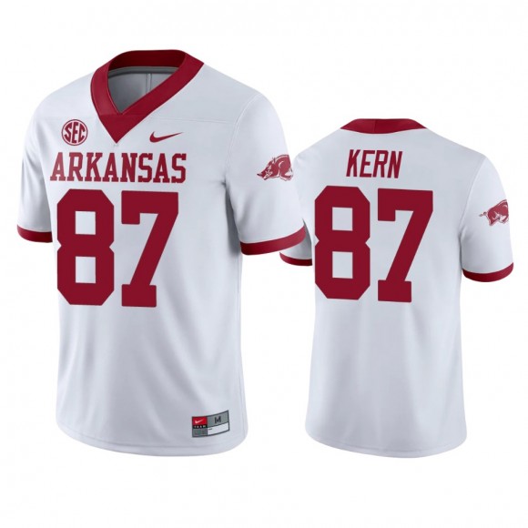 Arkansas Razorbacks Blake Kern White College Football Jersey