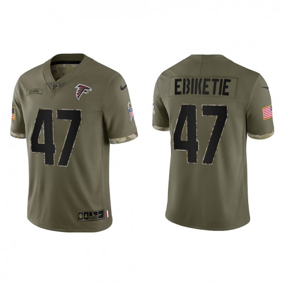 Arnold Ebiketie Atlanta Falcons Olive 2022 Salute To Service Limited Jersey