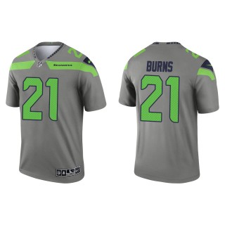 Men's Seattle Seahawks Artie Burns Steel Inverted Legend Jersey