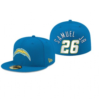 Los Angeles Chargers Asante Samuel Jr. Powder Blue Omaha 59FIFTY Fitted Hat