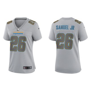 Asante Samuel Jr. Women's Los Angeles Chargers Gray Atmosphere Fashion Game Jersey