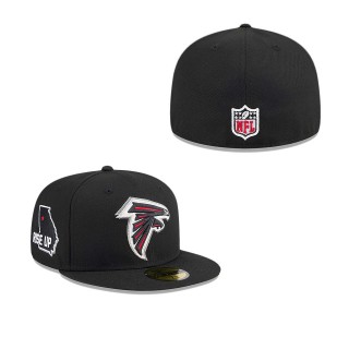 Atlanta Falcons Black 2024 NFL Draft 59FIFTY Fitted Hat
