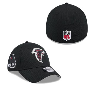 Atlanta Falcons Black 2024 NFL Draft 39THIRTY Flex Hat