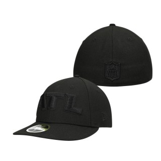 Atlanta Falcons Black Alternate Logo Black on Black Low Profile 59FIFTY II Fitted Hat