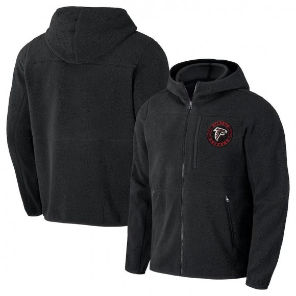 Atlanta Falcons NFL x Darius Rucker Sherpa Full-Zip Hoodie Black