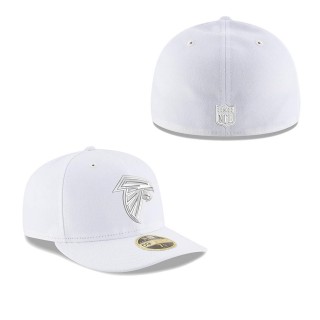Atlanta Falcons White on White Low Profile Fitted Hat