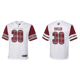 Youth Austin Ekeler Commanders White Game Jersey