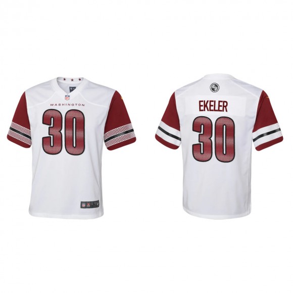 Youth Austin Ekeler Commanders White Game Jersey