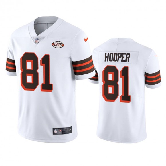 Cleveland Browns Austin Hooper White 1946 Collection Alternate Vapor Limited Jersey - Men's