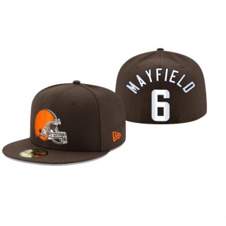 Cleveland Browns Baker Mayfield Brown Omaha 59FIFTY Fitted Hat