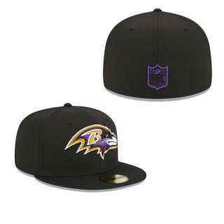 Baltimore Ravens Black Main Fitted Hat